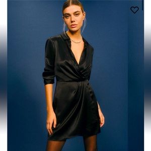 Reformation Alaine Silk Dress size 4 New with Tags NWT, Little Black Dress LBT